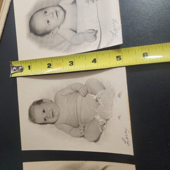 Antique Photos Set of 3 - Original B&W Portraits Larry Thatcher Baby Pictures - Picture 5 of 6